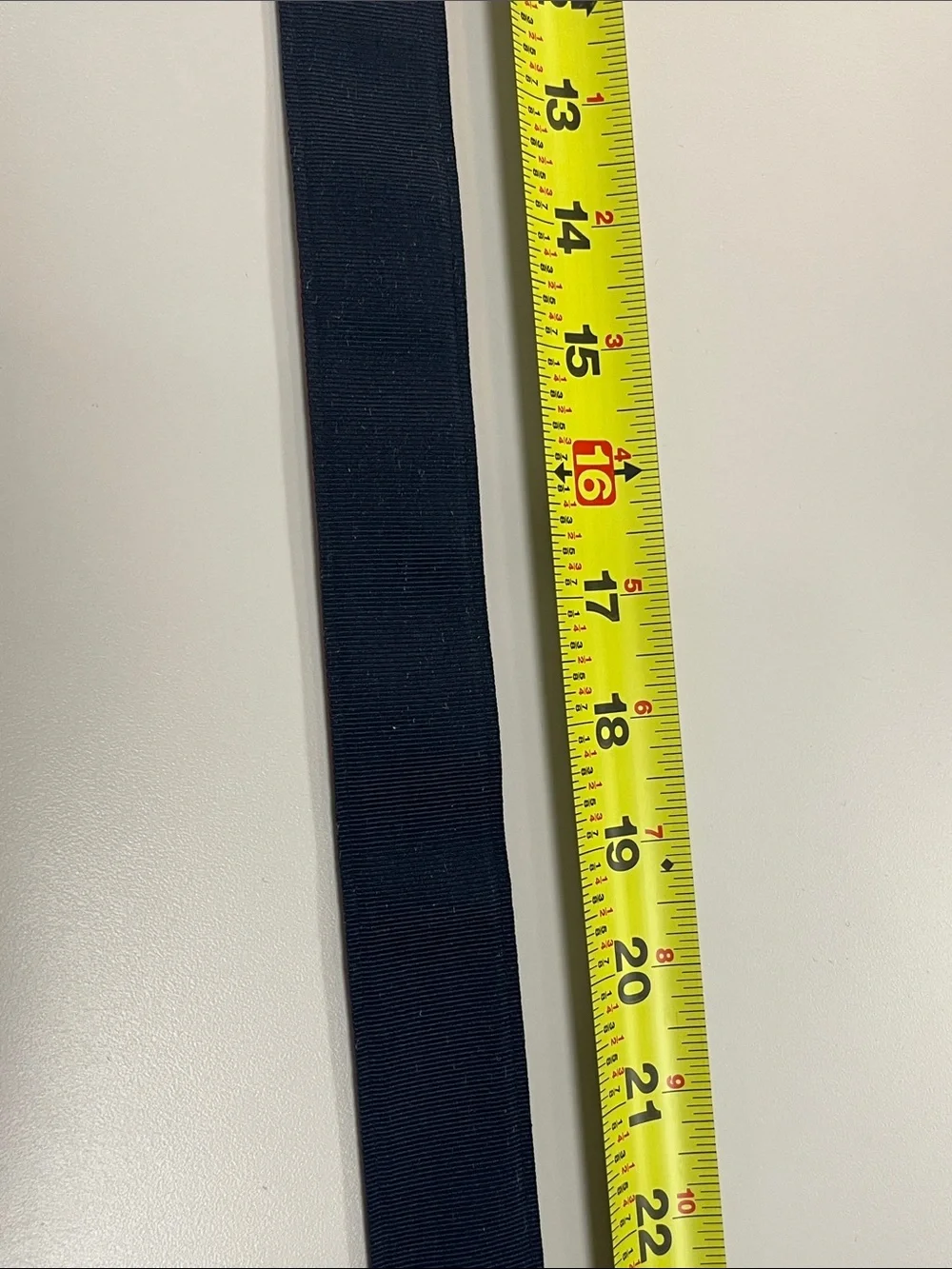 Polo Ralph Lauren Red & Navy Striped Fabric Belt w/ Leather Tab reversible